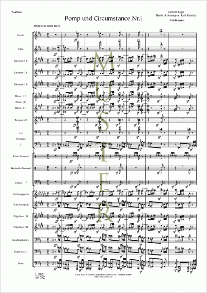 ELGAR, Edward - Pomp und Circumstance Nr.1 (Blasmusik)