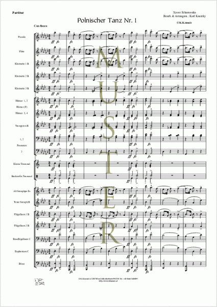 SCHARWENKA, Xaver - Polnischer Tanz Nr. 1 (Blasmusik)